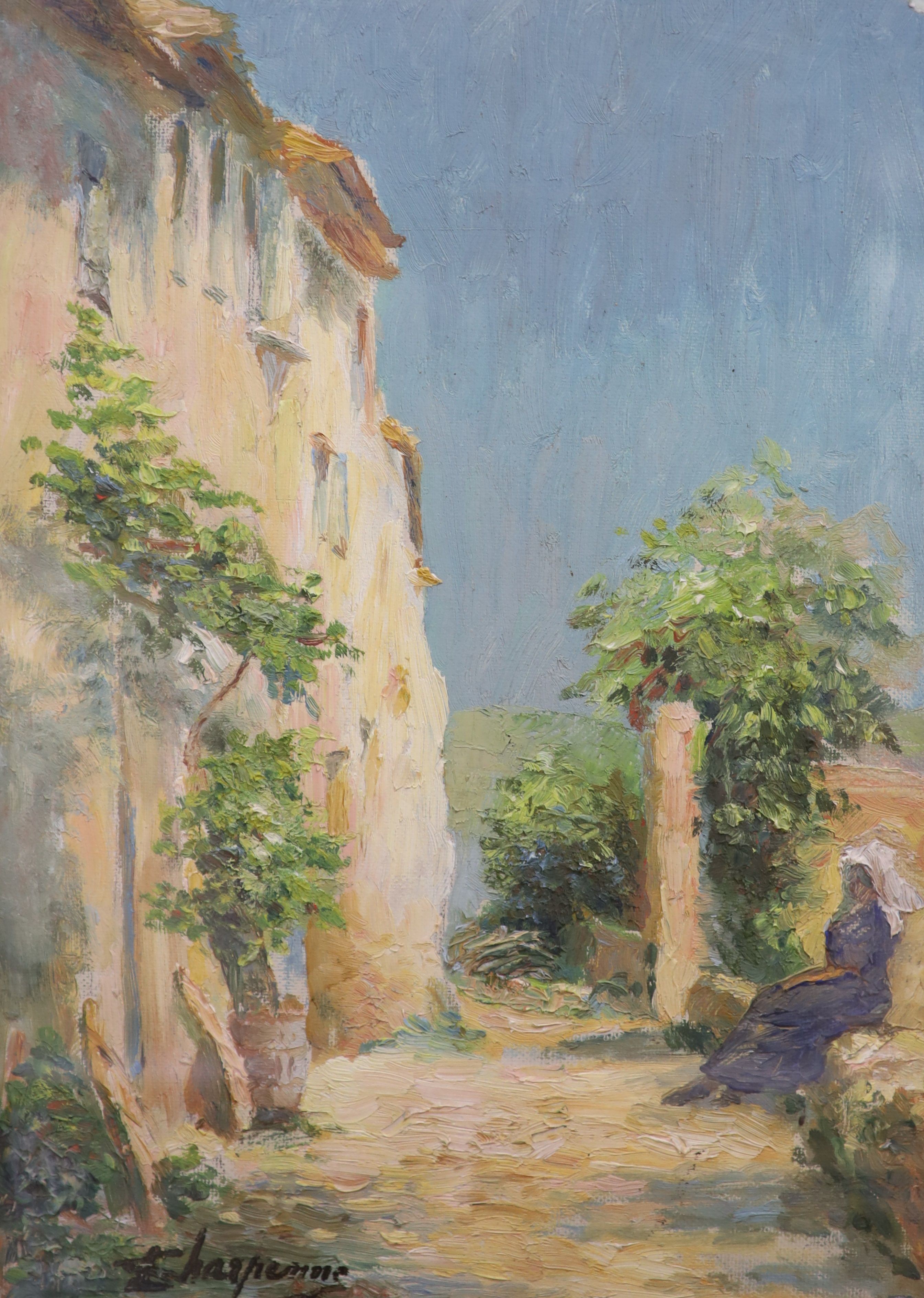 Louis-Emile Charpenne (French 19th/20th century) Five landscapes, oil on board 38x26cm